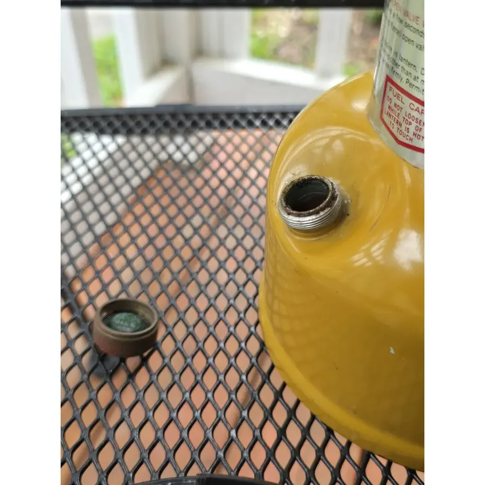 Vintage Coleman 228H Gold Bond Lantern Yellow 2/74 Nice Condition Untested